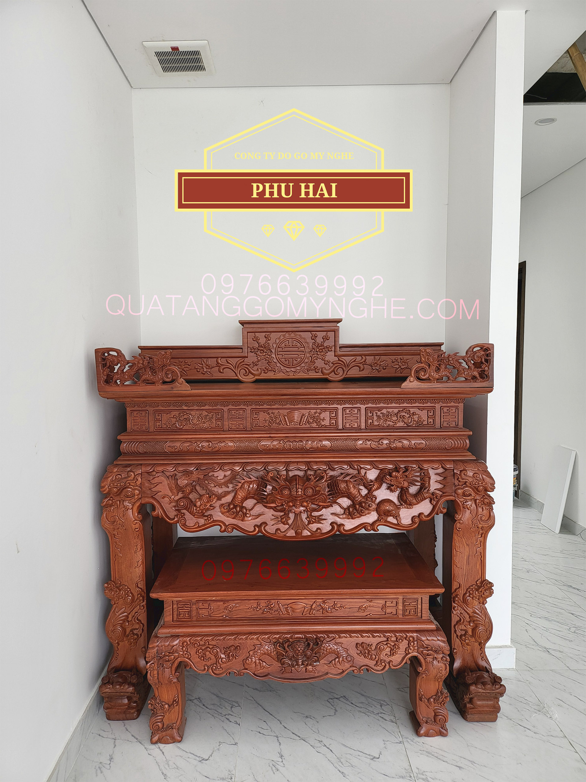 Bàn thờ chung cư gỗ