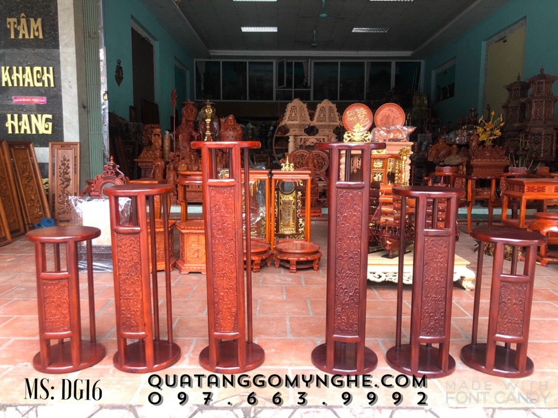 Đôn gỗ tròn kê tượng giá rẻ