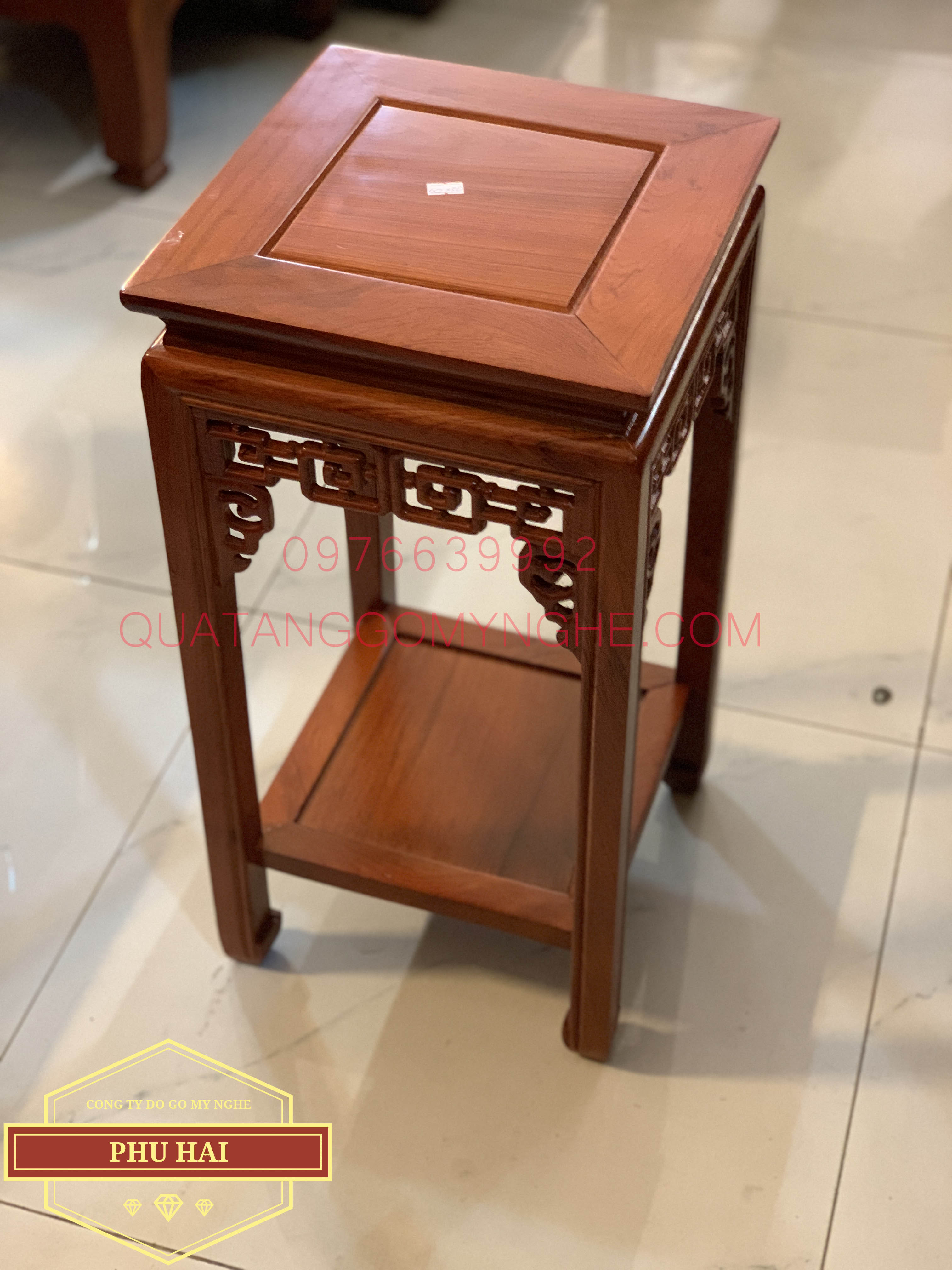 Đôn vuông gỗ hương cao 60 x 30 - DG21 Đôn vuông gỗ hương cao 60 x 30 - DG21