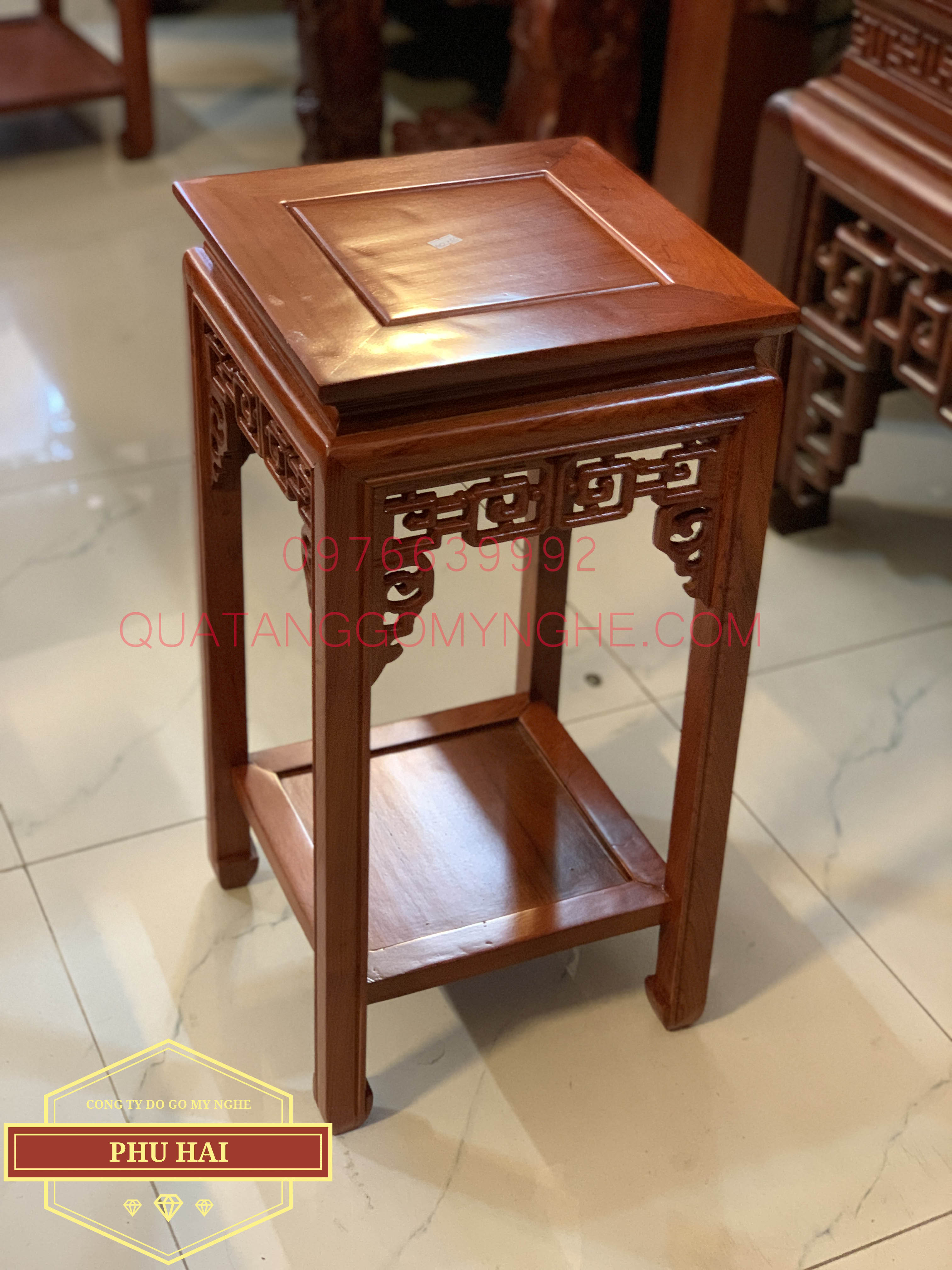 Đôn vuông gỗ hương cao 60 x 30 - DG21 Đôn vuông gỗ hương cao 60 x 30 - DG21