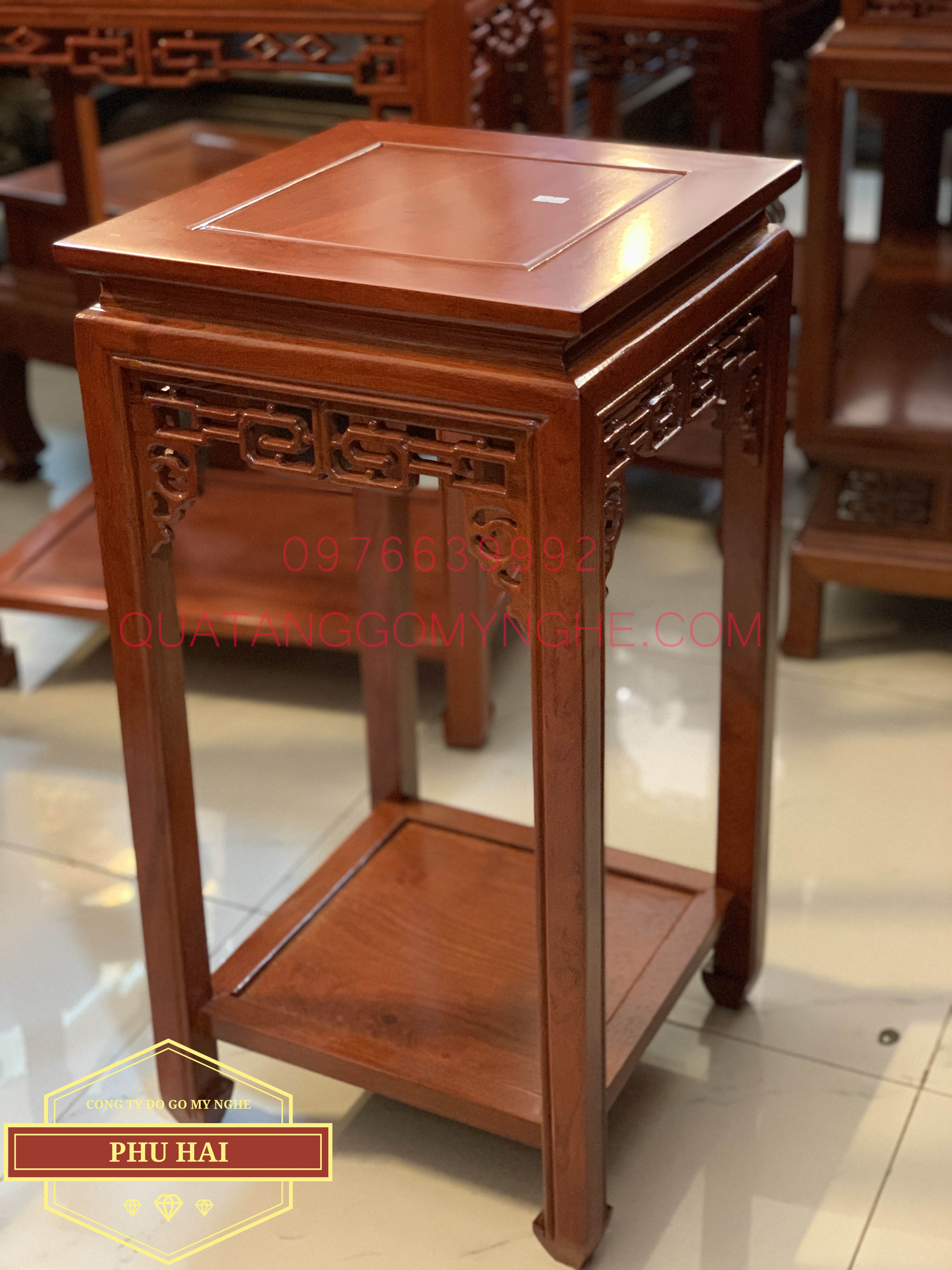 Đôn Gỗ Vuông kê lọ hoa cao 60 vuông 30 - DG38 Đôn Gỗ Vuông kê lọ hoa cao 60 vuông 30 - DG38