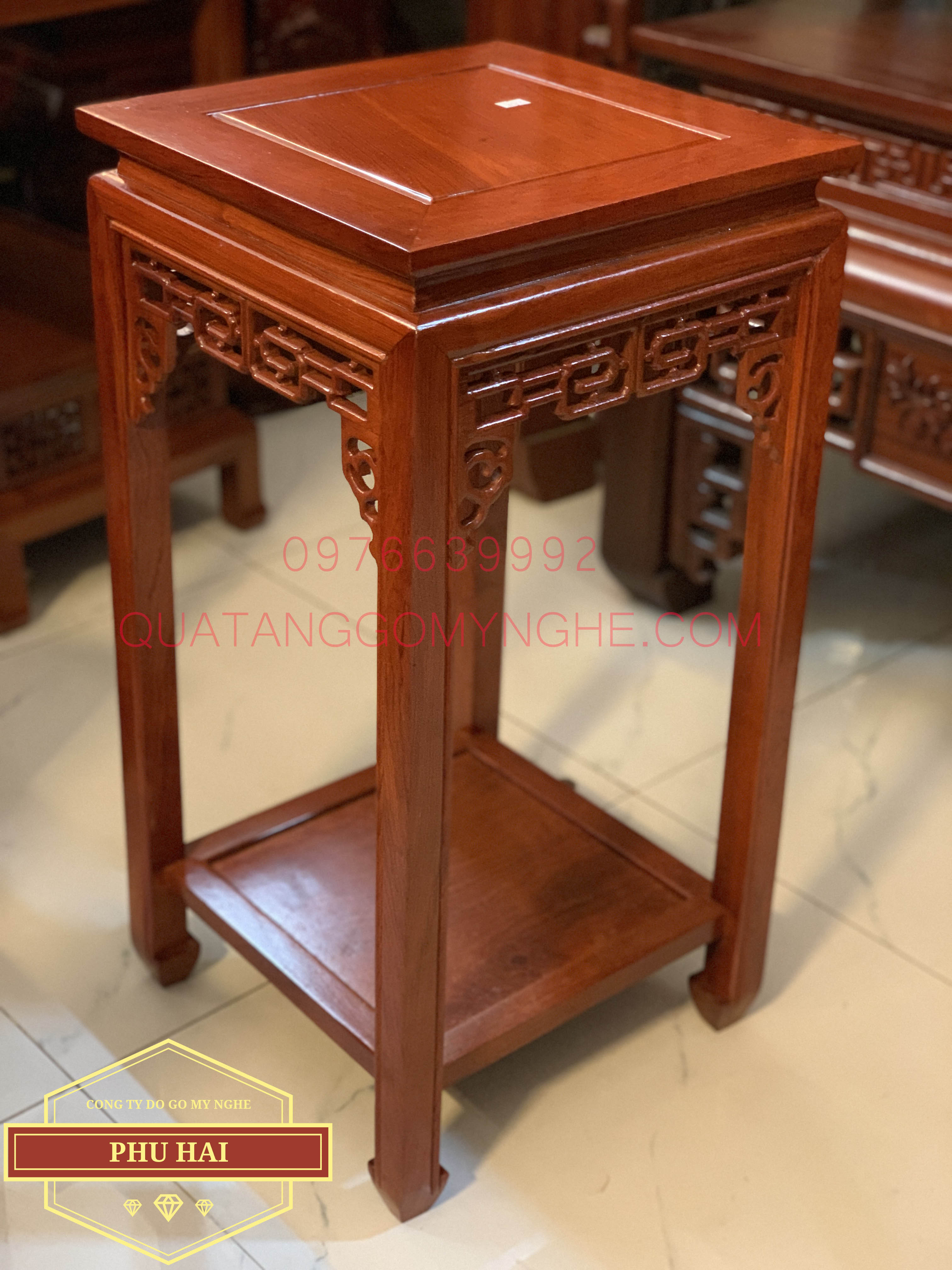 Đôn Gỗ Vuông kê lọ hoa cao 60 vuông 30 - DG38 Đôn Gỗ Vuông kê lọ hoa cao 60 vuông 30 - DG38