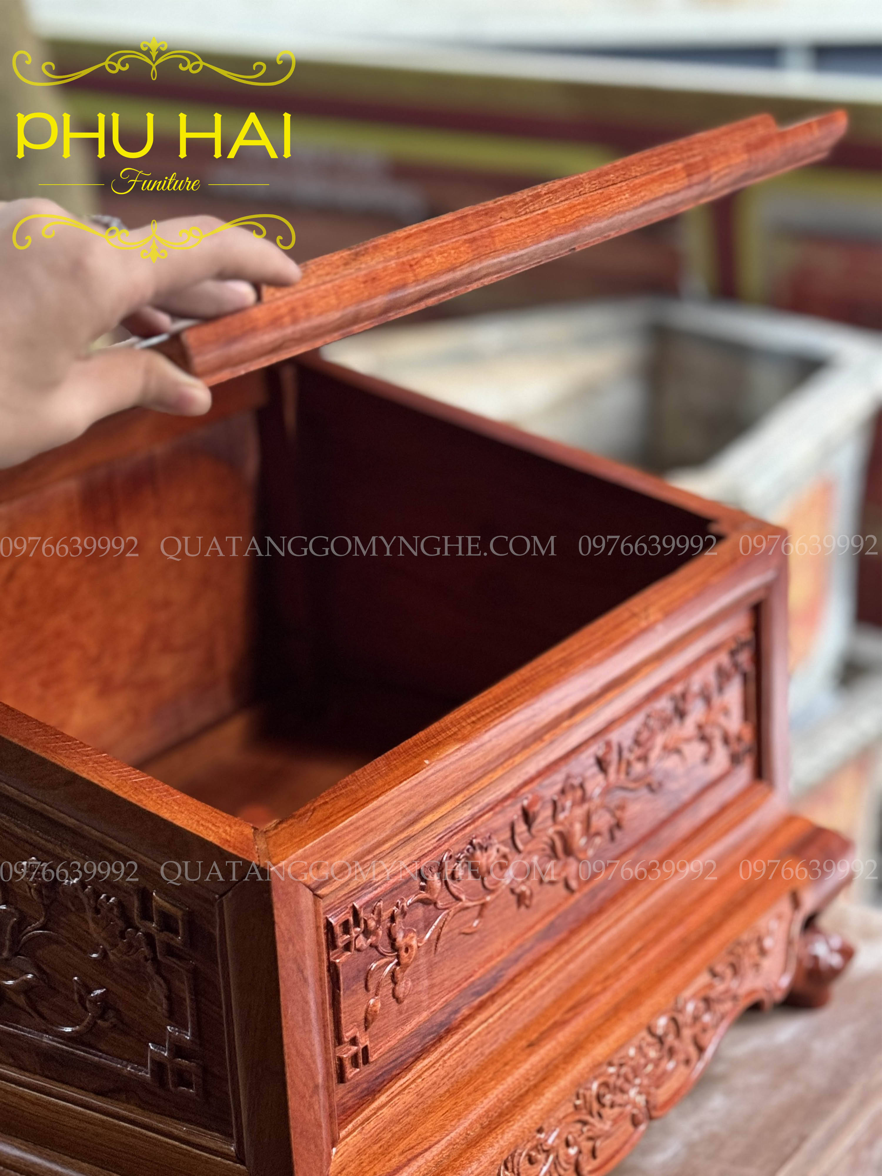 Kệ Đọc Kinh Gỗ Hương Mở Mặt Bàn Kệ Đọc Kinh Gỗ Hương Mở Mặt Bàn