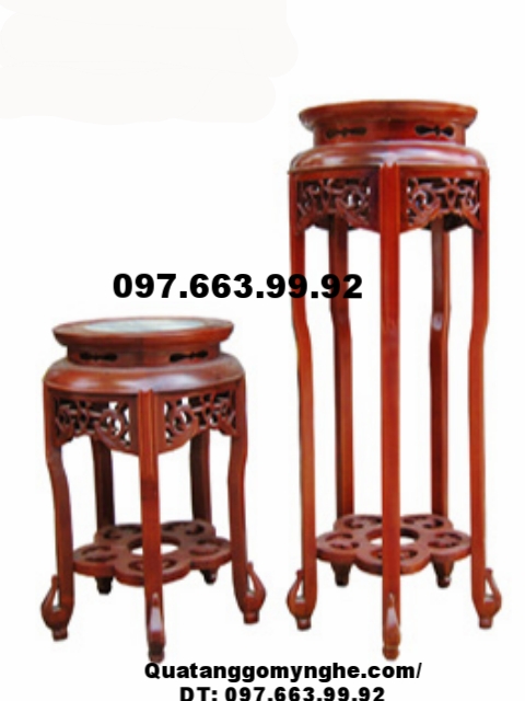 Đôn Gỗ Trang Trí, Đôn Tròn Mặt Đá DG11 Đôn Gỗ Trang Trí, Đôn Tròn Mặt Đá DG11