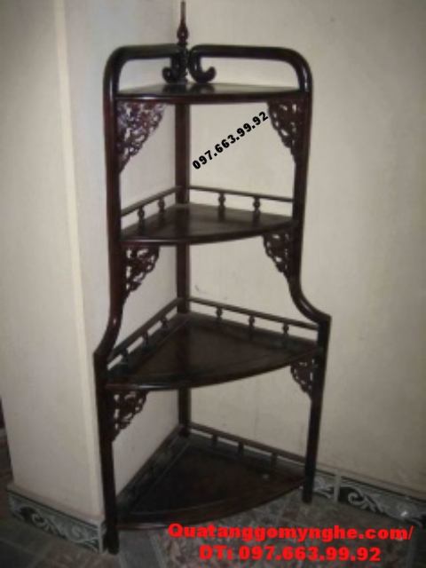Kệ Góc Gỗ Bốn Tầng, Kệ Trang Trí Phòng Khách DG14 Kệ Góc Gỗ Bốn Tầng, Kệ Trang Trí Phòng Khách DG14