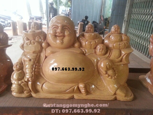 Tượng Di Lac, Tượng Gỗ Phật Di Lặc Gỗ Pơ Mu DL03 Tượng Di Lac, Tượng Gỗ Phật Di Lặc Gỗ Pơ Mu DL03