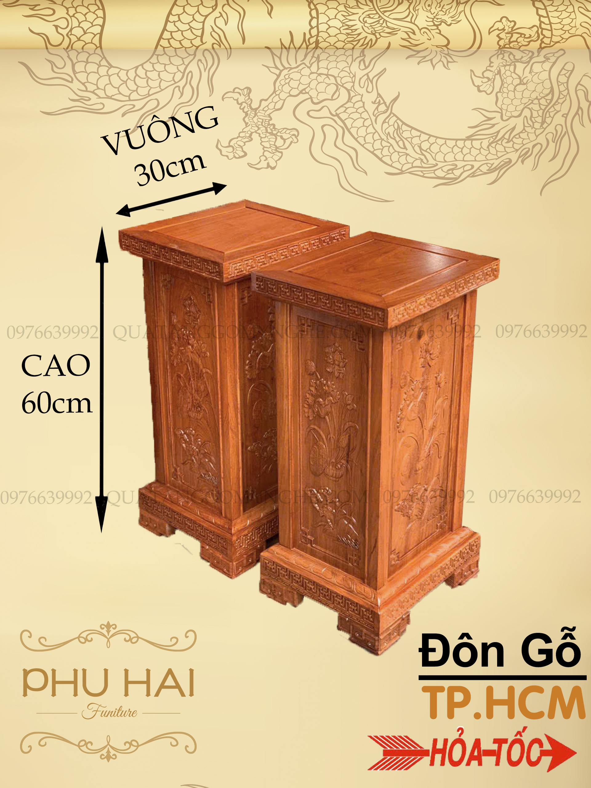 Đôn Gỗ Trụ Vuông Cao 60 Vuông 30 Gỗ Hương Đẹp Đôn Gỗ Trụ Vuông Cao 60 Vuông 30 Gỗ Hương Đẹp