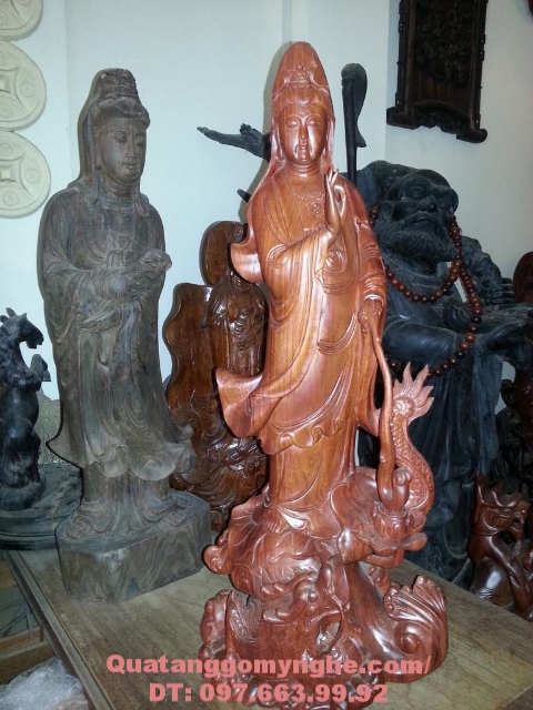 Tượng Quan Âm Cưỡi RồngQuatanggomynghe.com TG04 Tượng Quan Âm Cưỡi RồngQuatanggomynghe.com TG04