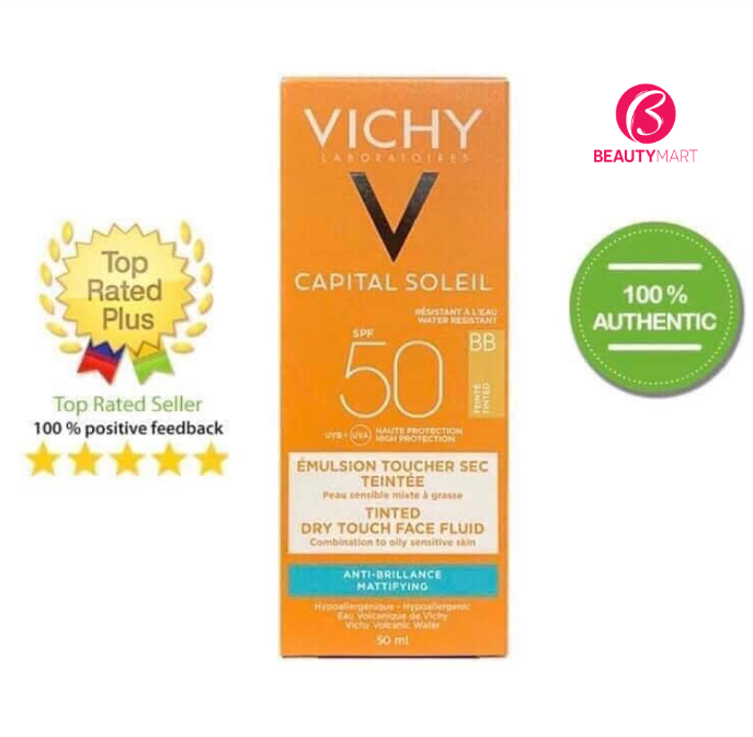 Kem Chống Nắng Vichy Capital Soleil BB Dry Touch Face Fluid SPF50+50ml