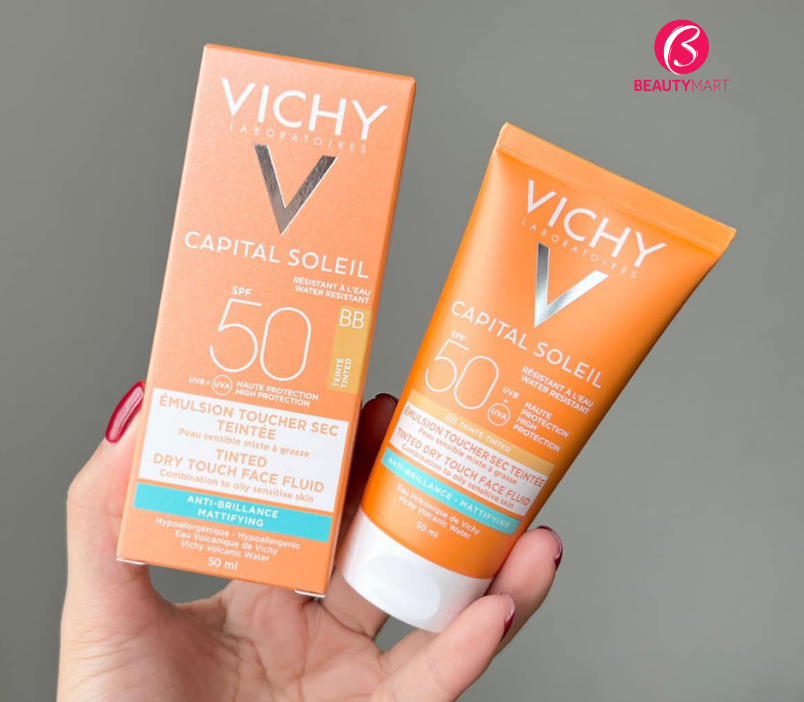 Kem Chống Nắng Vichy Capital Soleil BB Dry Touch Face Fluid SPF50+50ml