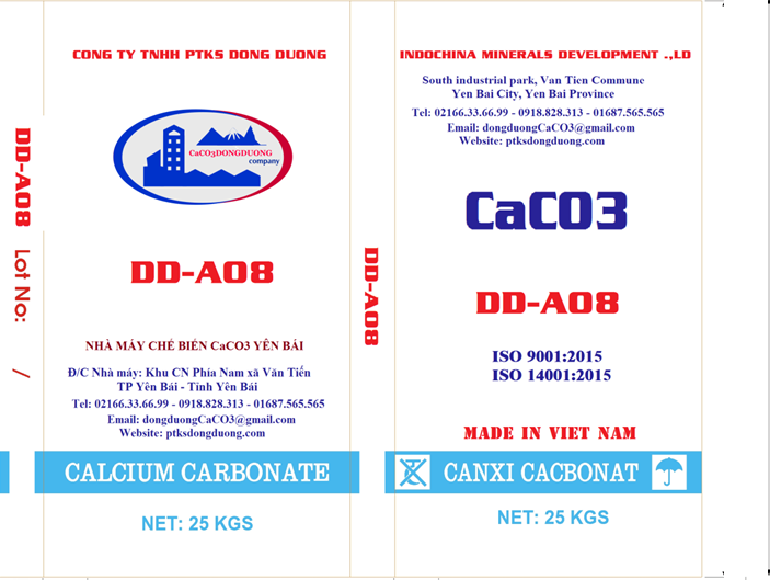 Bột Đá CACO3 (Tráng phủ axit stearic)