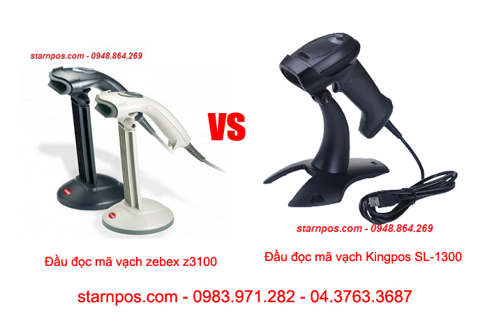 So sánh đầu đọc mã vạch Kingpos SL-1300 và Zebex Z3100 So sánh đầu đọc mã vạch Kingpos SL-1300 và Zebex Z3100