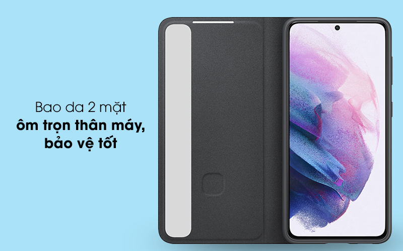 Bao da Galaxy S21Ultra/S21 Plus Nắp Gập Clear View Samsung Đen