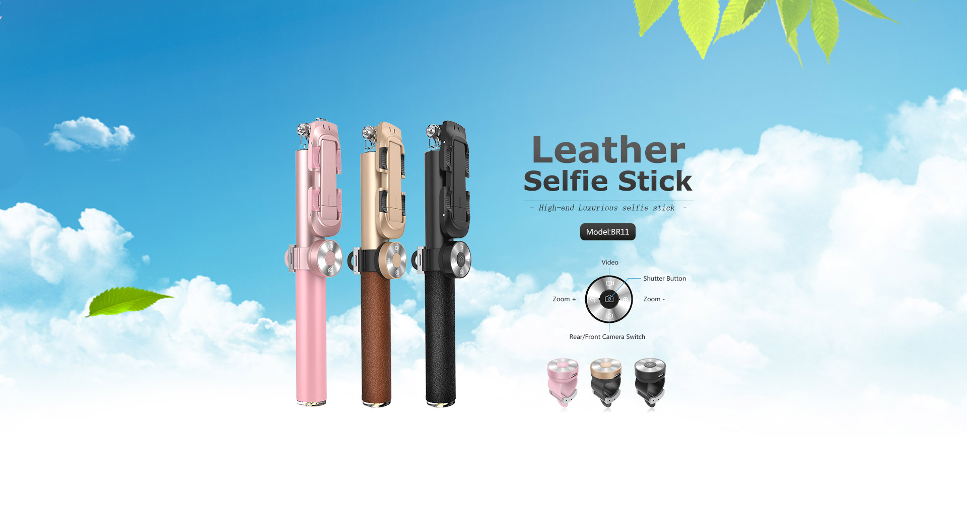 Noosy Leather Selfie Stick