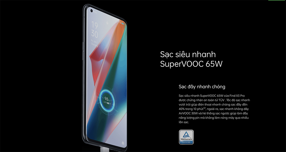 Bộ Sạc Siêu Nhanh SuperVOOC 2.0 65W Cho OPPO Find X3 - Hàng Chính Hãng