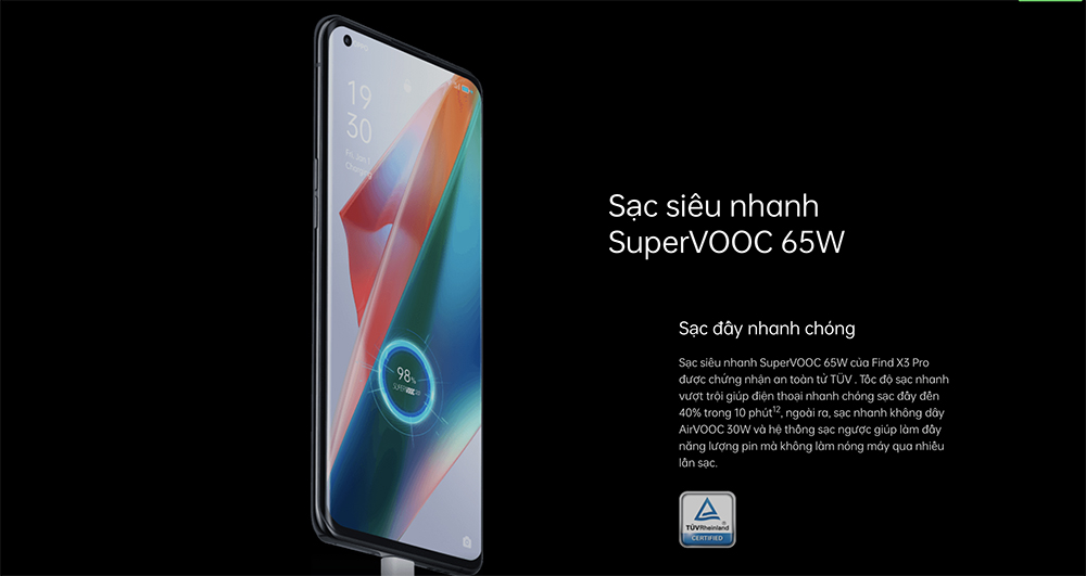 Adapter Sạc Siêu Nhanh Super VOOC 2.0 65W Cho OPPO Find X2 - Hàng Chính Hãng