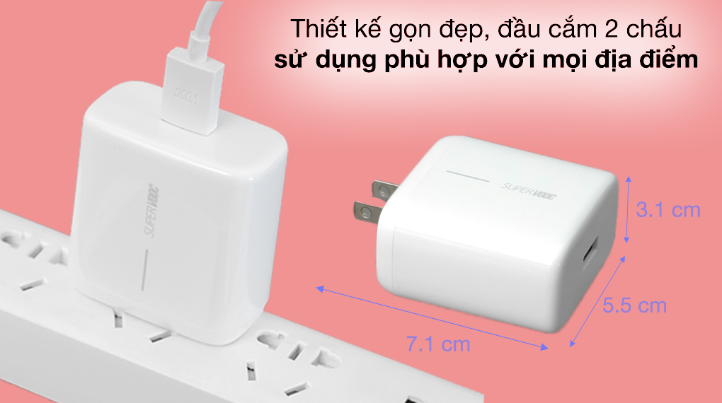 Bộ Sạc Siêu Nhanh SuperVOOC 2.0 65W Cho OPPO Reno ACE - Hàng Chính Hãng