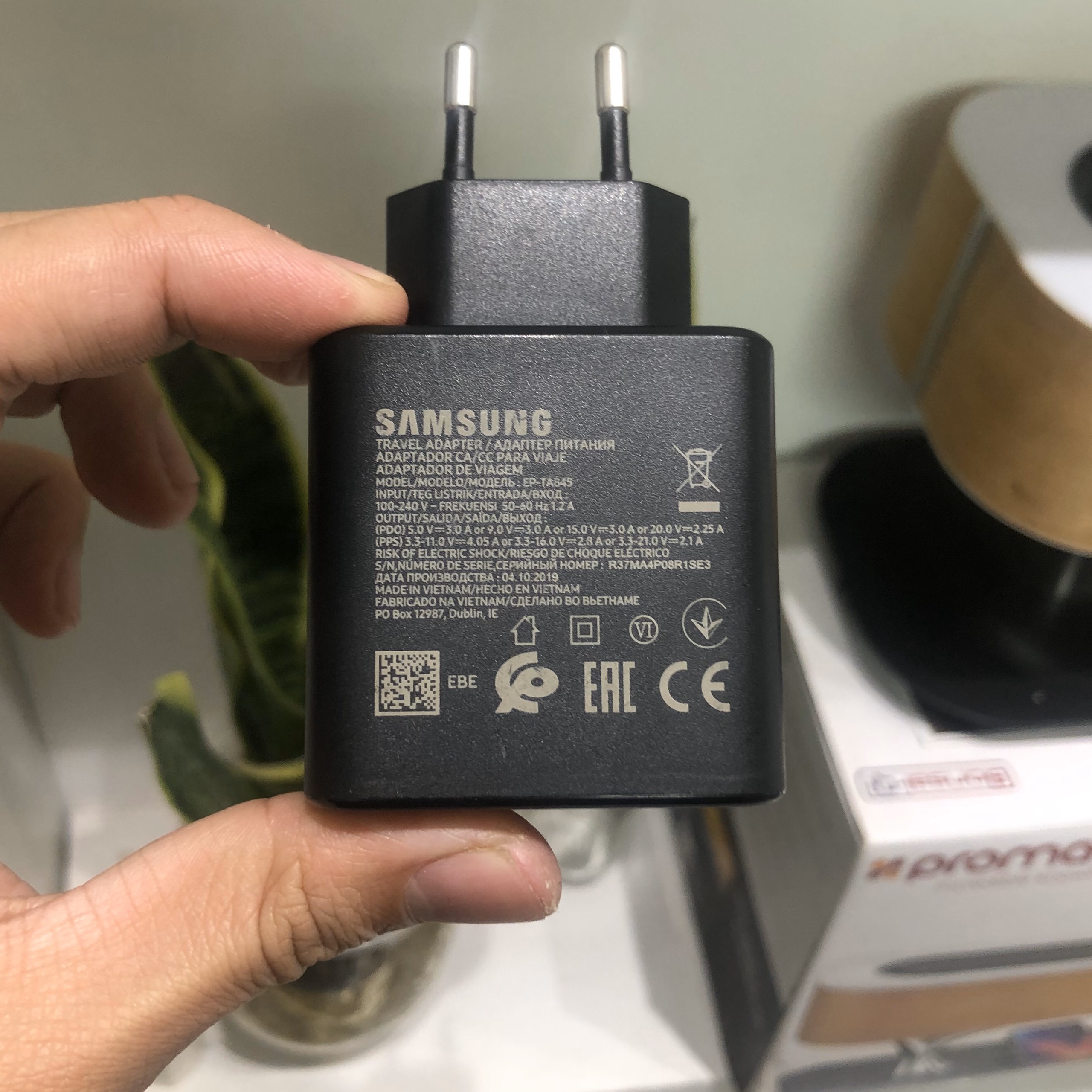 Bộ Sạc Nhanh Samsung Galaxy S20 Ultra  - Travel Apdater 45W - Chuẩn PD - Hàng Chính Hãng