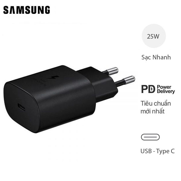 Củ Sạc Nhanh Samsung 25W Chuẩn PD Cho Galaxy M51 Fullbox - Hàng Chính Hãng