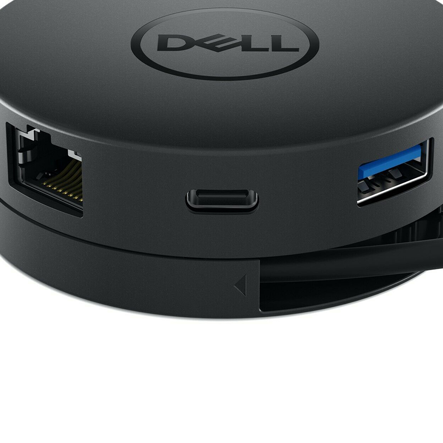 Bộ chuyển đổi (Hub) Dell DA300 - USB C to HDMI/VGA/DP/Ethernet/USBC/USB-A - Hàng Chính Hãng