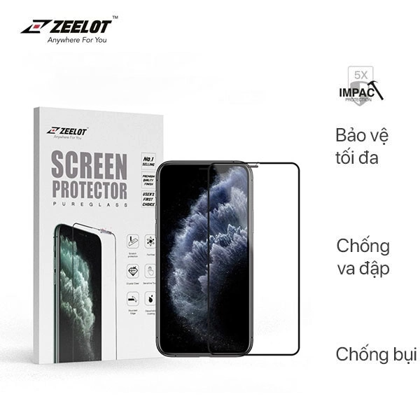 Kính Cường Lực Zeelot Cho iPhone X/Xs/11 Pro  (5.8