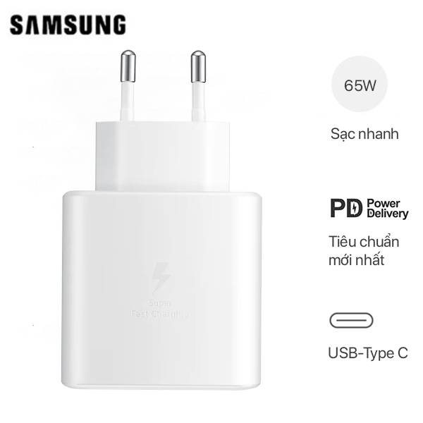 Sạc Nhanh Samsung 65W EP-TA865 Cho Samsung S21Plus, S21 Ultra