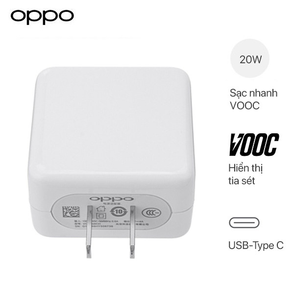 Adapter Sạc Nhanh Oppo VOOC 3.0 - Công suất 20W