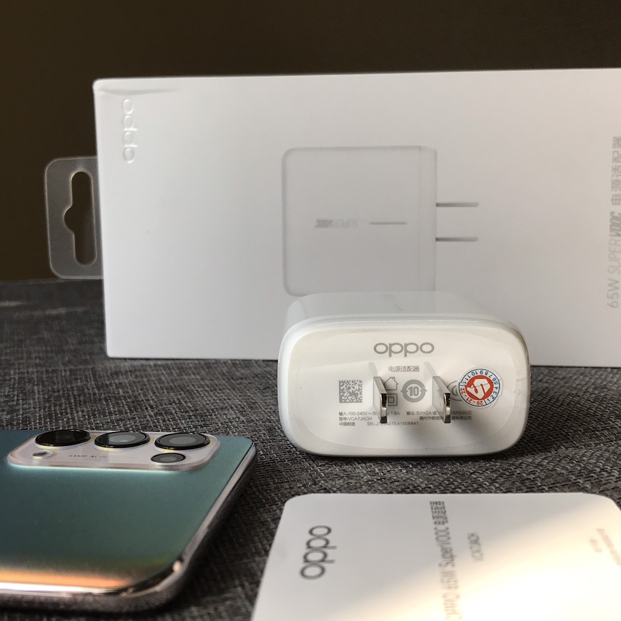 Bộ Sạc Nhanh OPPO Reno ACE Super VOOC 2.0 65W - Cáp USB-C Chính Hãng