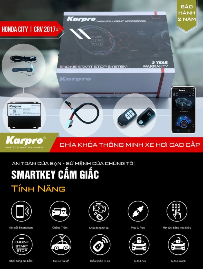 chìa khóa thông minh honda city crv