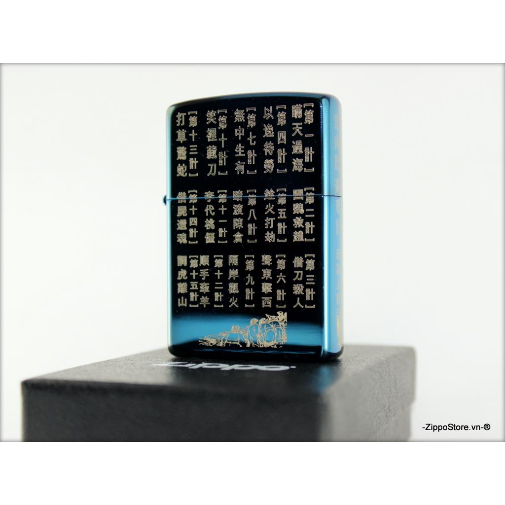 Zippo Khắc Năm Mặt Tam Thập Lục Kế khắc cao cấp