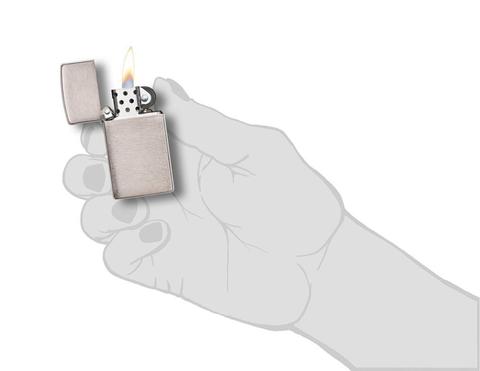 Zippo Slim Brushed Chrome cao cấp đa dạng giá rẻ
