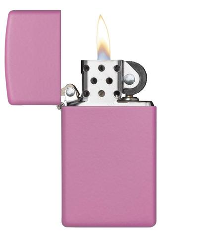 Zippo Slim® Pink Matte 1638 màu sắc cá tính