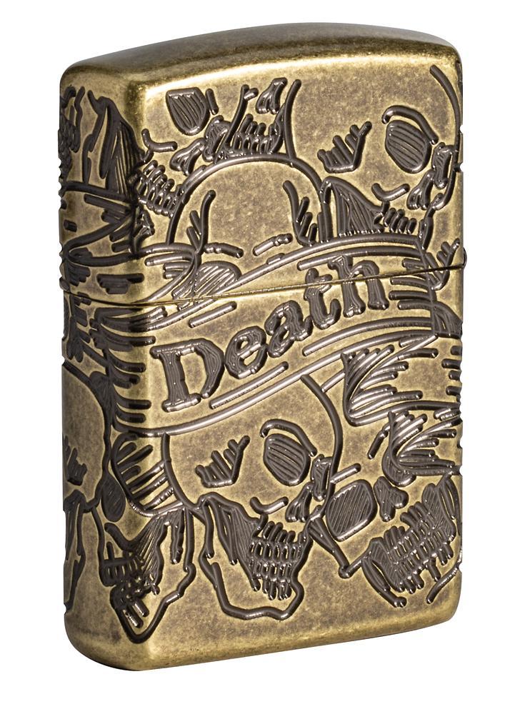 zippo-armor-freedom-skull-antique-brass-49035-1