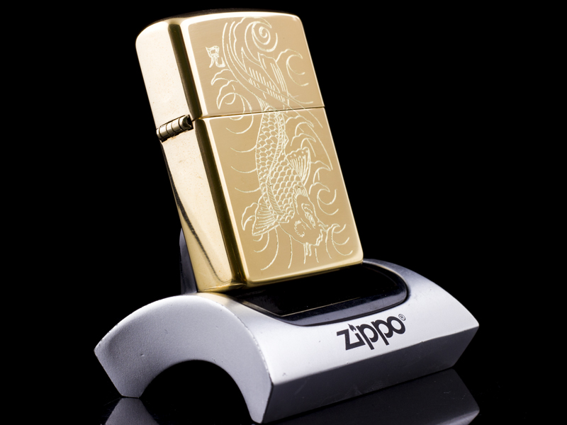 Zippo Japan - Zippo Khắc Cá Koi Nhật quà tặng phong thủy