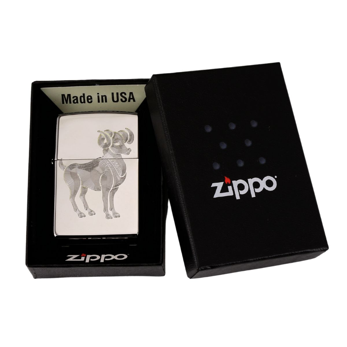 Zippo Khắc 12 Cung Hoàng Đạo Bạch Dương - Aries sắc nét