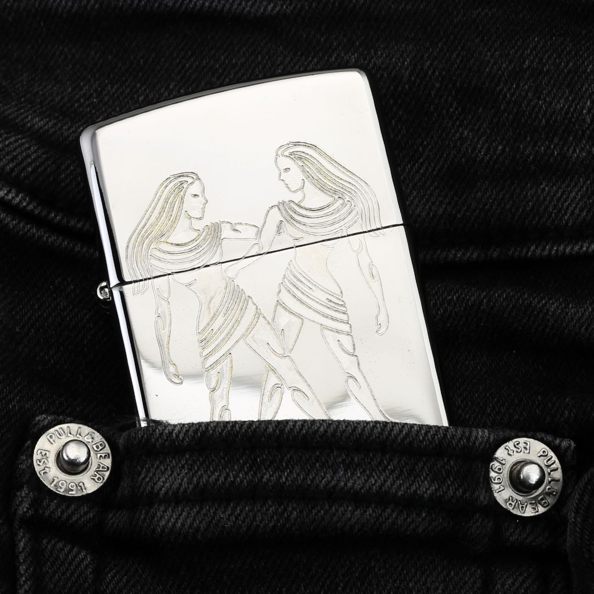 Zippo Khắc 12 Cung Hoàng Đạo Song Tử - Gemini nhỏ gọn bền bỉ