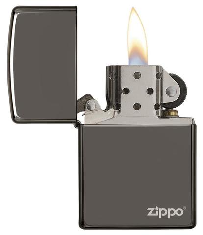Zippo Black Ice (Dark Chrome) with Zippo Logo hàng chính hãng 100% cao cấp chất lượng