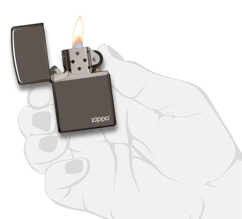 Zippo Black Ice (Dark Chrome) with Zippo Logo món quà tuyệt vời dành tặng cho những người mà bạn yêu quí