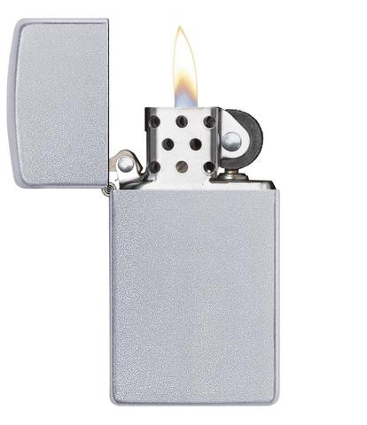 Zippo Slim Satin Chrome chạy ngay đi sơn tùng mtp