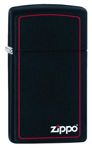 Zippo Black Matte with Zippo Logo and Border Slim mua để sử dụng hằng ngày