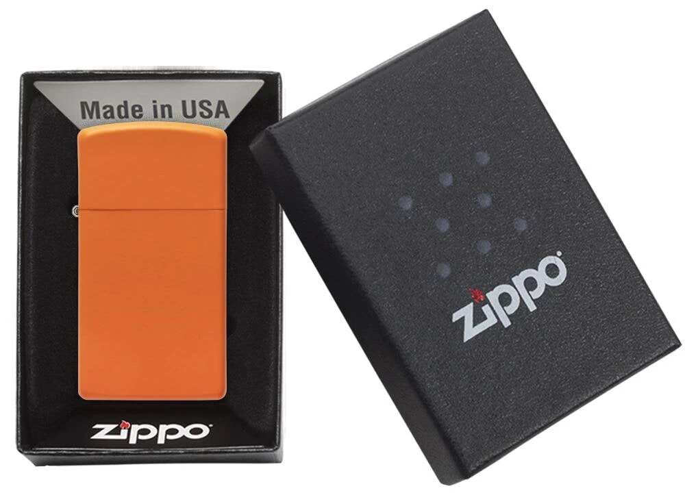 zippo-slim-orange-matte