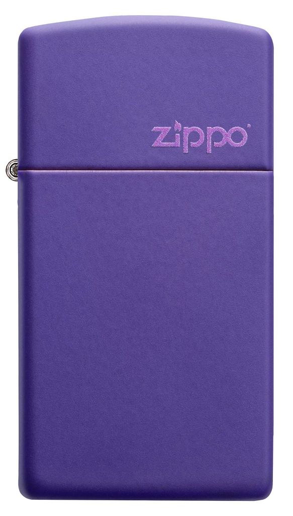 hot-quet-zippo-slim-purple-matte-zippo-logo-1637ZL