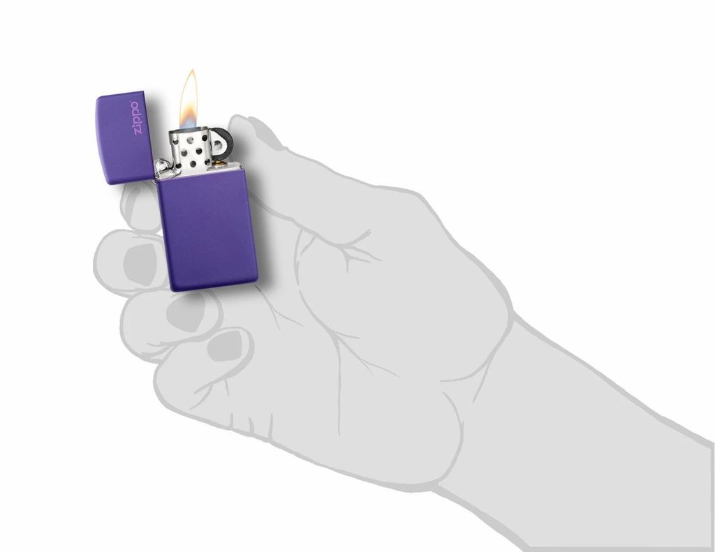 bat-lua-zippo-slim-purple-matte-zippo-logo-1637ZL-mau-tim-dam