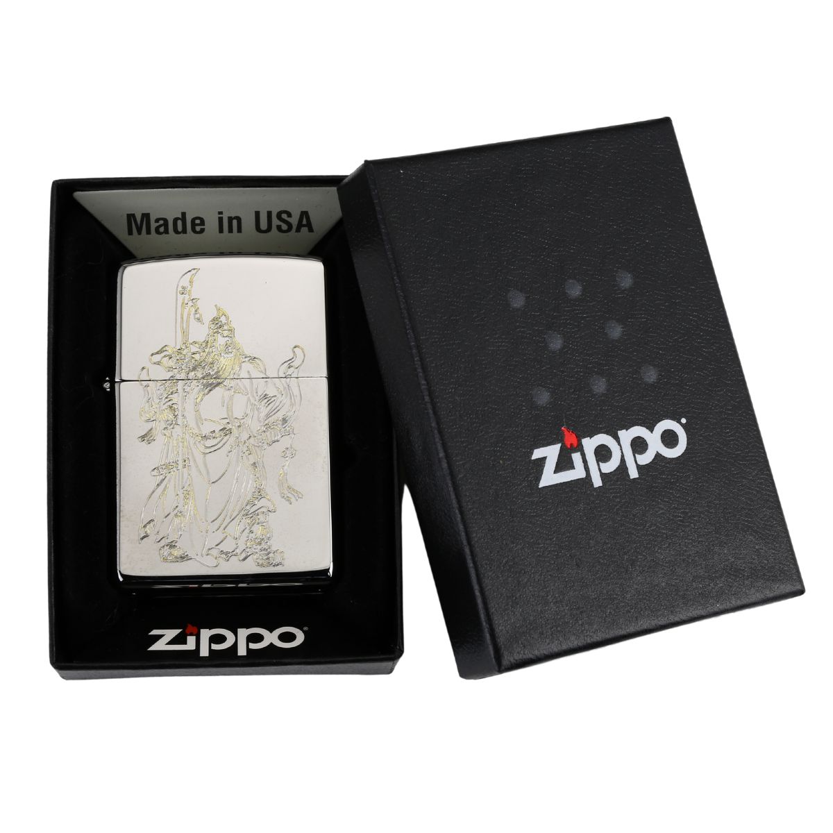 Zippo Khắc Hai Mặt Nghĩa Khí Quan Công độc quyền zippostore.vn