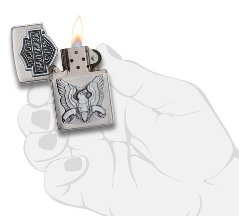 Zippo Made in the USA Emblem Brushed Chrome mẫu mã độc đáo đa dạng