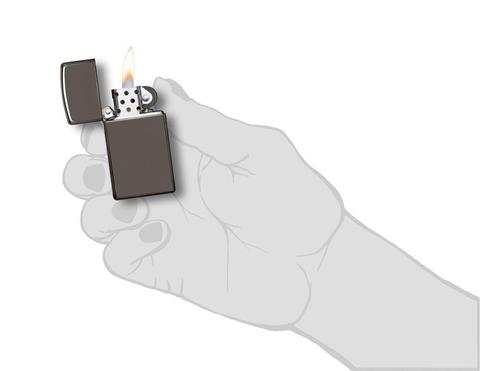 Zippo Black Ice (Dark Chrome) Slim hàng chính hãng mỹ usa