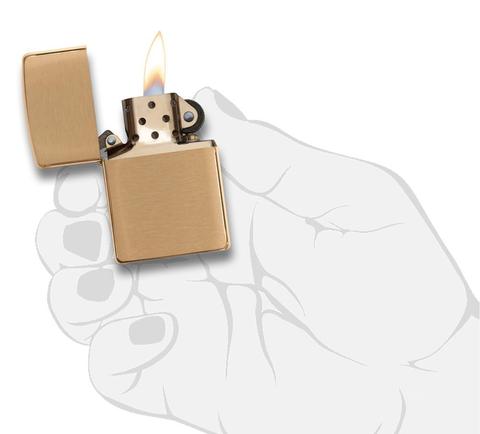 Zippo Brushed Brass mẫu mã chất lượng