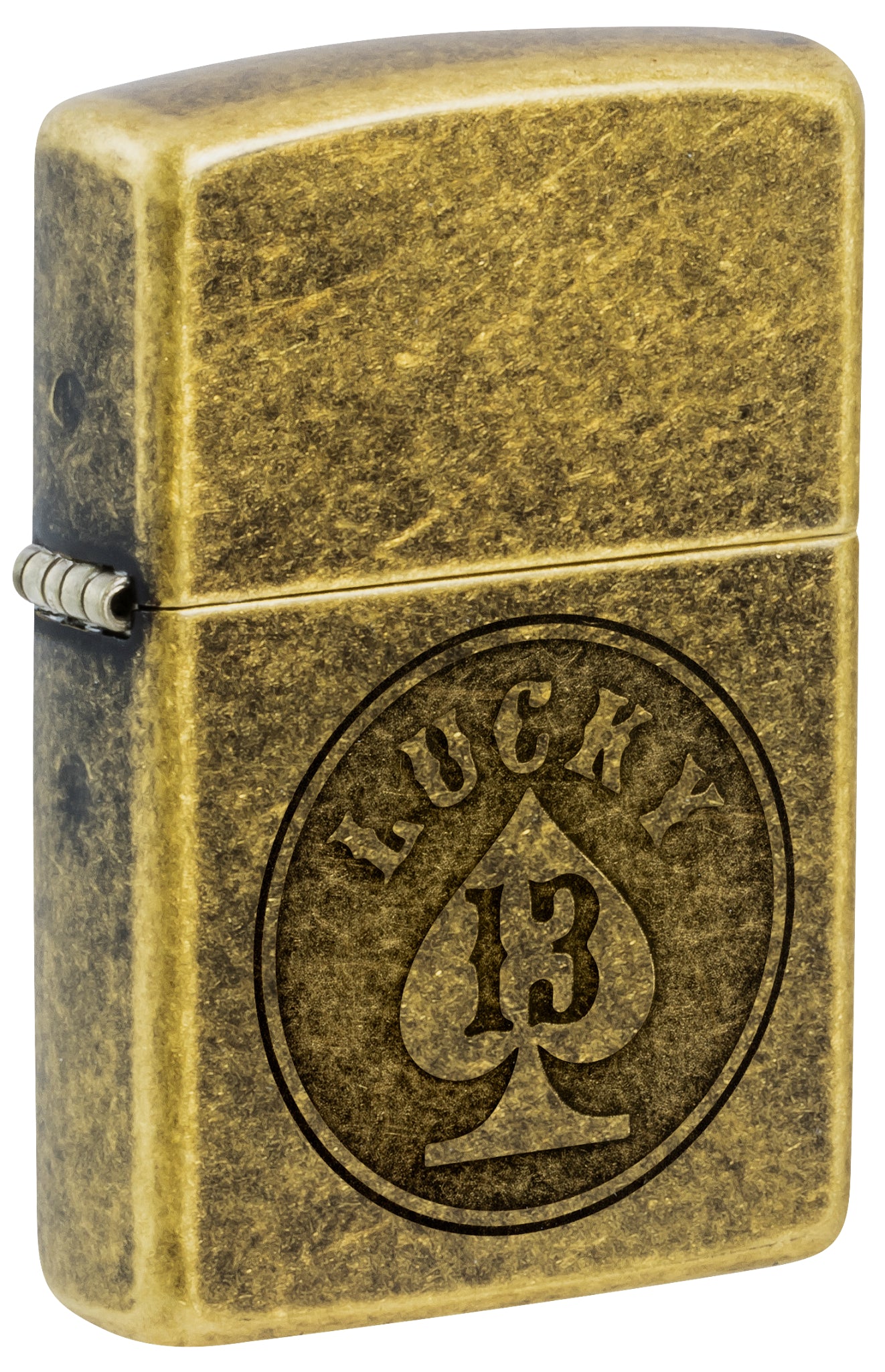 hop-quet-zippo-47148-lucky-13-antique-brass