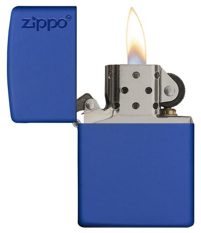 Zippo Royal Blue Matte with Zippo Logo tuổi teen zippo