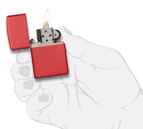 Zippo Matte Red màu đỏ của máu đặc biệt